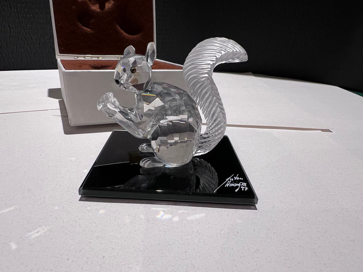 【Swarovski】スワロフスキー 1997年 10周年記念作品 リス Swarovski Crystal SCS 1997 10th Anniversary Edition The Squirrel