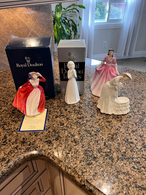 4 Royal Doulton Figurines Lot (2 with boxes)