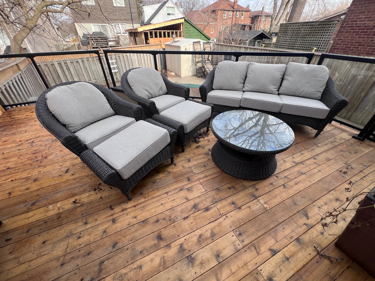 CANVAS Summerhill Outdoor Patio Conversation Dining Set w/UVResistant