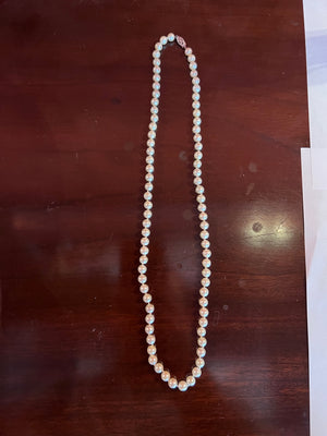 5mm Freshwater Cultured Pearl Necklace, 10k Gold Clasp