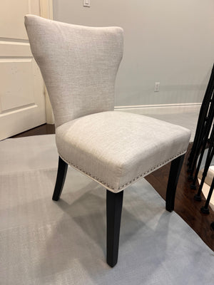 4 Beige/Cream Chairs (*condition noted)