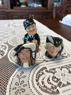 3 Small Royal Doulton Toby Jugs