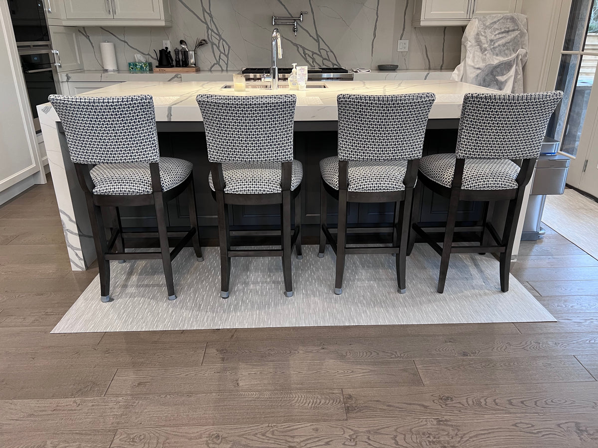 Set of 4 Ethan Allen Drew Counter Stools, Custom Fabric (*retail 1,33