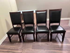 4 Faux Leather Dining Chairs