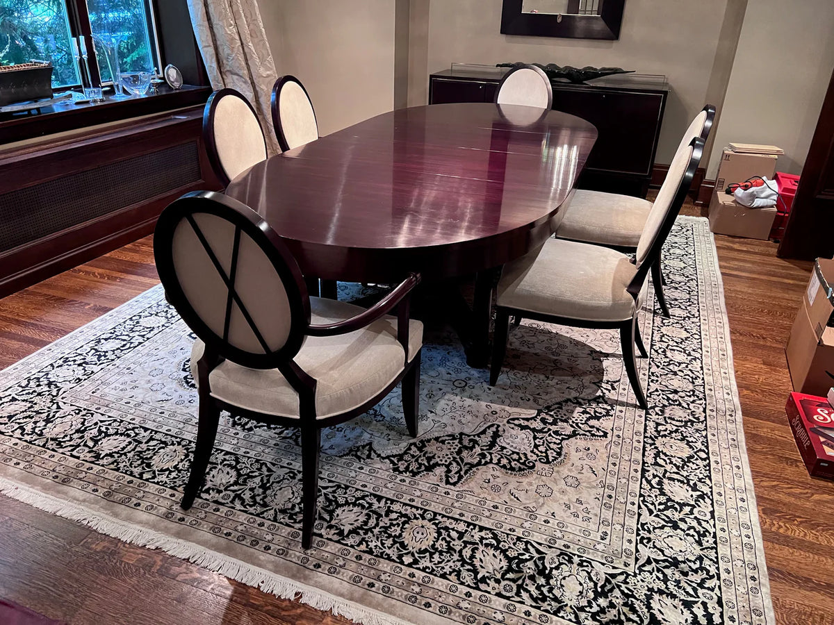 The Barbara Barry Collection by Baker Oval Dining Table + 6 "X Back" C ...