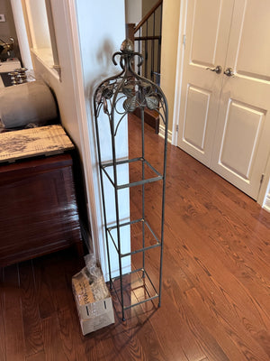 3-Tier Metal Glass Shelving Unit