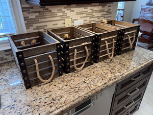 4 Decor Wood Crates Lot