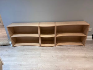 3-Piece Modular Wavy Bookshelf
