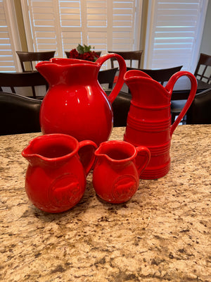 4 Red Pitchers Lot