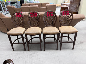 4 Ethan Allen Spider Back Counter Stools