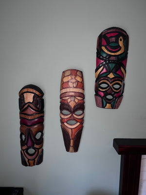 3 South African Wood Masks