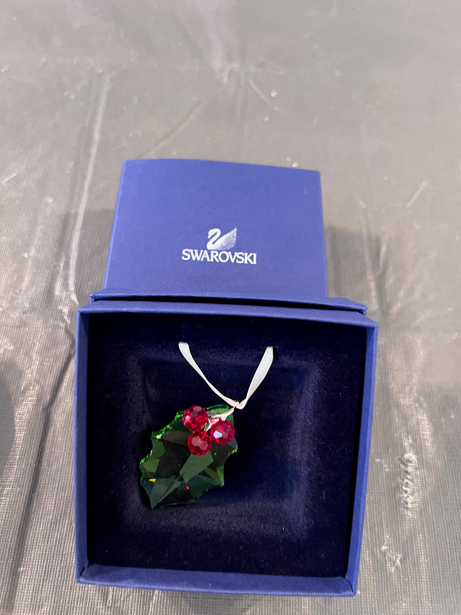 Swarovski Crystal Christmas Holly Leaf Ornament #870001 – Sell My