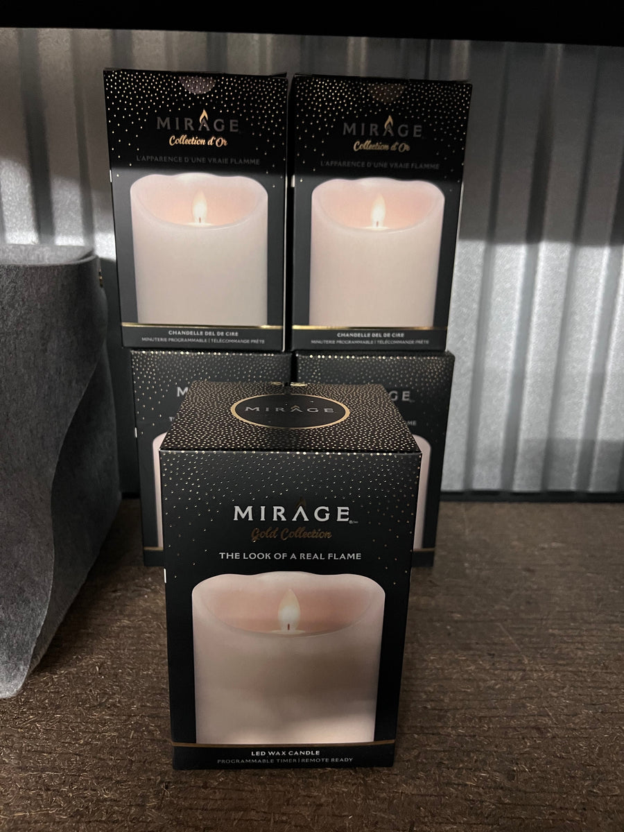 5 Mirage Gold Collection LED Flameless Wax Candle Candles 6"h Sell
