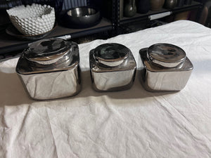 3pm HomeSense Silver Lidded Jars