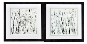 Abstract Birch Trees Signed Print 1 & 2