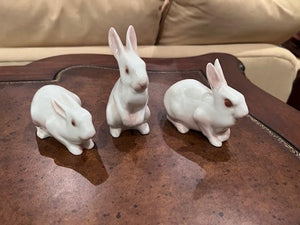 3 WHITE RABBITs by Bing & Grondahl Royal Copenhagen