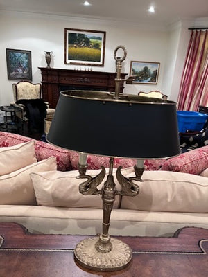 "Decorative Crafts Inc" Brass Table Lamp with Swans