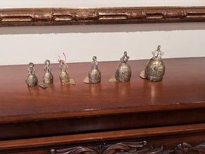 6 Miniature Brass Bells, 'The Oriental Bangkok'
