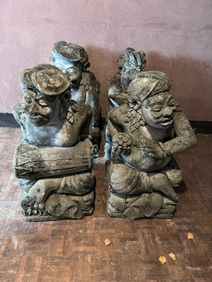 4 'Music Group' Concrete Statues Imported from Bali (*Originally $2,000+)