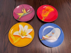4 Vintage 1980's 4 Givenchy Paris Les Fleurs De Parfums Plates
