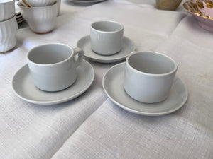 3 Tognana Espresso Cups & Saucers, Made in Italy