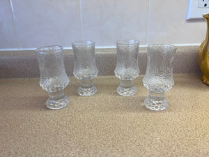 4 iittala Tapio Wirkkala Ultima Thule Liqueur Glasses- 4"h