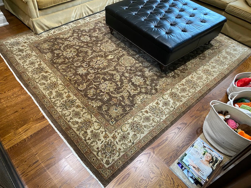 ELTE Indian Wool Rug, Brown 8x10 Sell My Stuff Canada Canada's