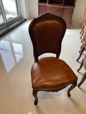4 Leather Dining Chairs by Wooyul