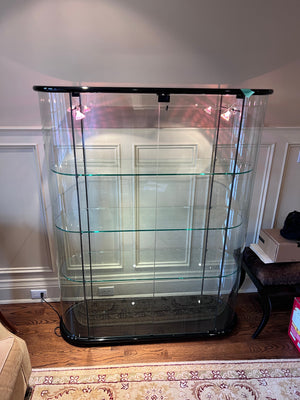 3 Tier Glass Display Cabinet with Interior Lighting