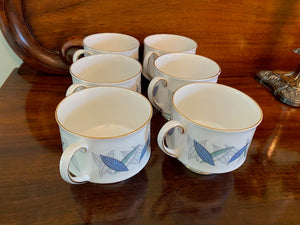 6 Royal Standard Fine Bone China Cups- Trend Pattern