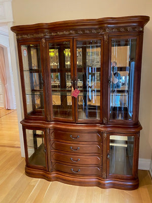 "AICO Michael Amini"- La Francaise Signature Series China Cabinet With Touch Lighting (*LIKE NEW)