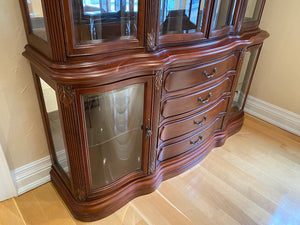 "AICO Michael Amini"- La Francaise Signature Series China Cabinet With Touch Lighting (*LIKE NEW)