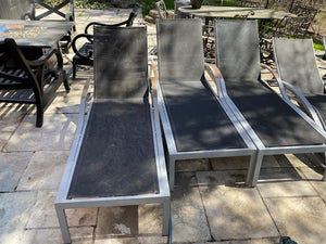 3 Sunbrella Sling Patio Chaise Lounge Chairs
