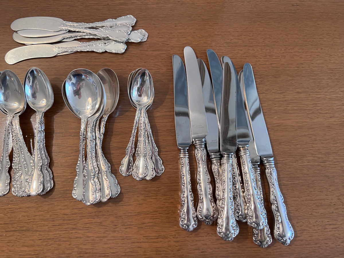 Birks Sterling Louis XV Flatware Set for 8