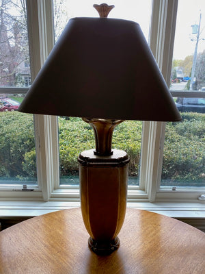 "Chapman" brass and gold metal table lamp