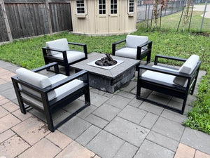 4 'Insideout' Club Chairs, with Sunbrella Cushions