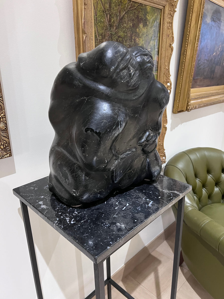 Large Soapstone Carving circa. 1960 by Peter Sevoga titled "Mother an