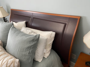 "Alf Design Group" Made in Italy Queen Bed Frame (Leather Headboard)