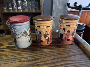 3 Tim Hortons First Edition, Coffee Tin/Collector Canisters