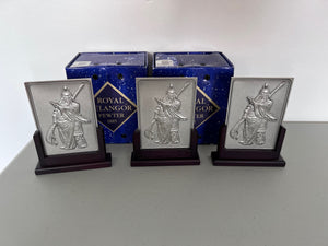 3 Royal Selangor Pewter Plaques Kwan Kung- RARE!
