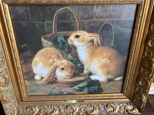 "Bunnies Meal 1"- by Alfred Barber Painting