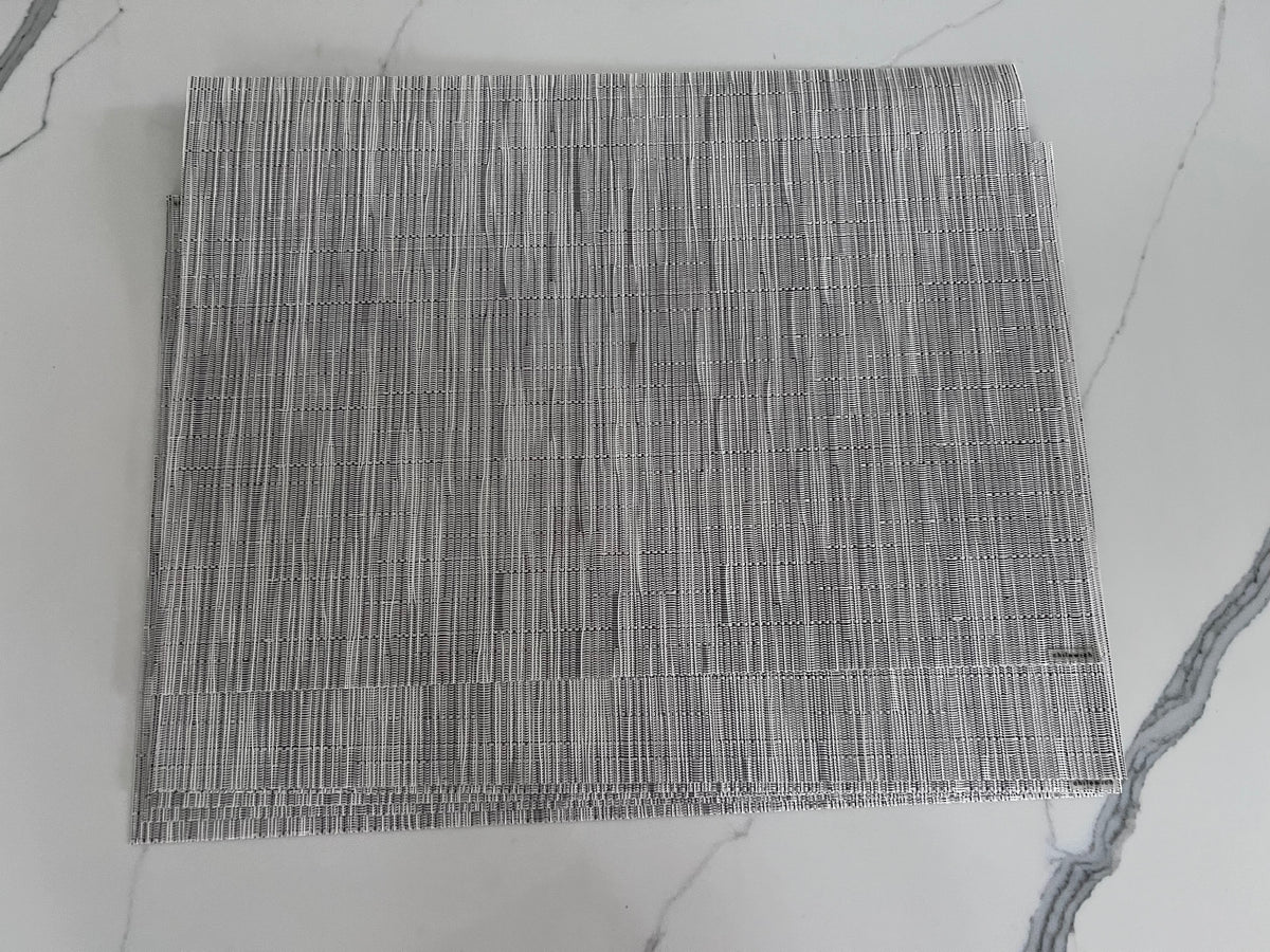 7 CHILEWICH BAMBOO Rectangular Placemats, Fog (*retail $161)