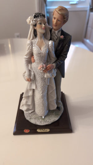 Vintage Capodimonte A. Belcari Bride & Groom Figurine