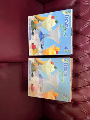 2 boxes of 4 frosted dessert servers