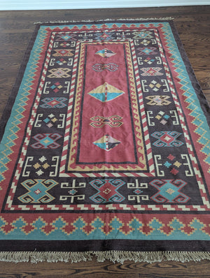 Hand Made Kilim Rug- 6x9 ft