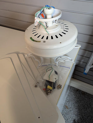 White Ceiling Fan (currently disassembled)