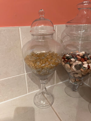 3 Glass Apothecary Jars Lot