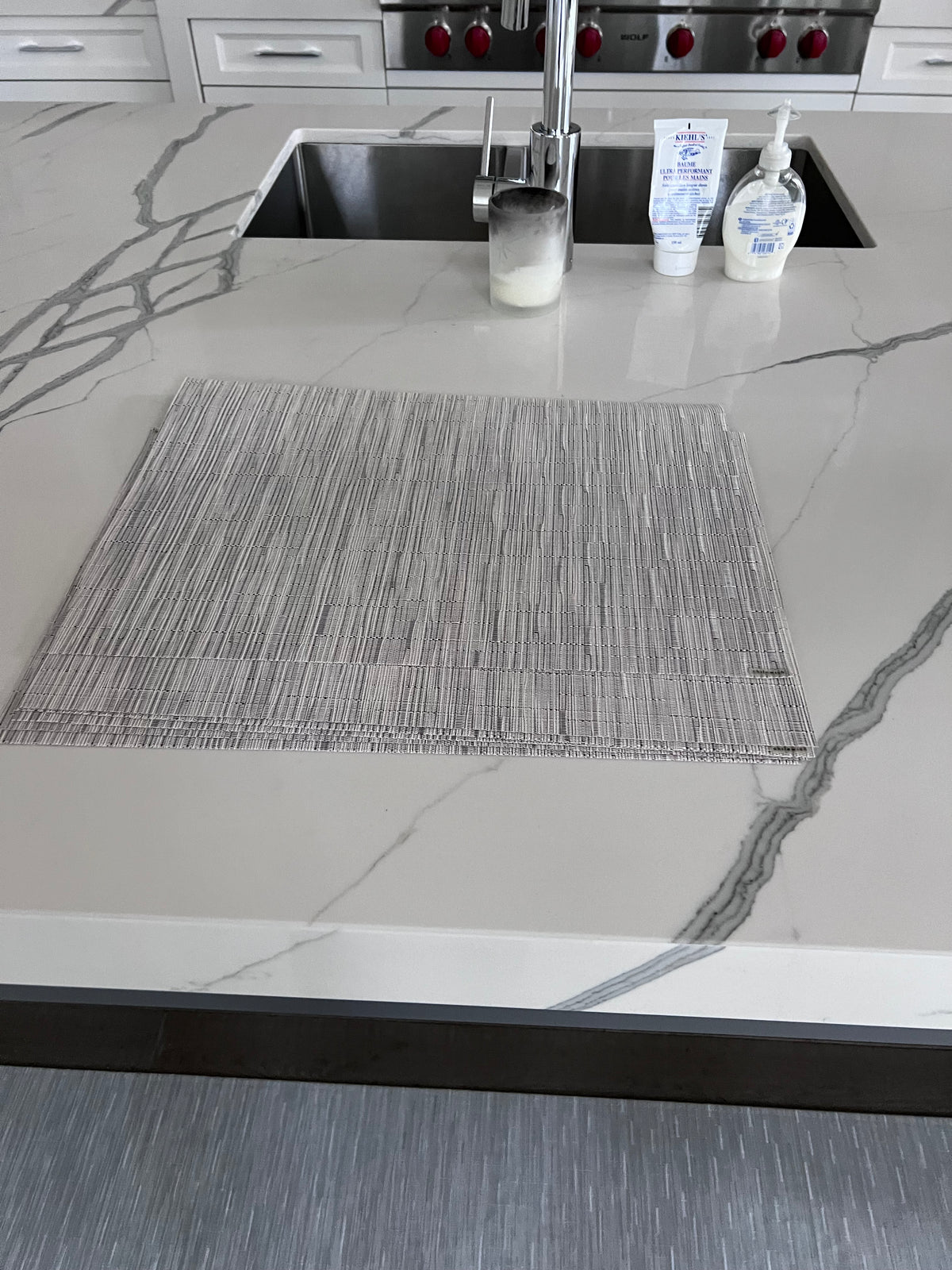 7 CHILEWICH BAMBOO Rectangular Placemats, Fog (*retail $161)