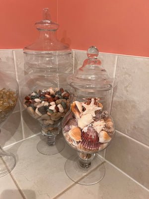 3 Glass Apothecary Jars Lot
