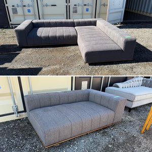 Grey Upholstered Sectional Sofa # 1 (3 pieces- not shown fully assembled)